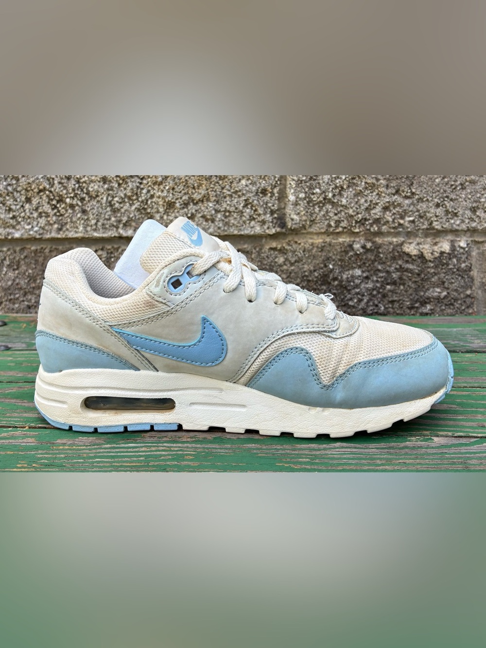 Nike GS  Air Max 1 Sail Blue Tint Psychic Blue DZ3307 116 Sz 5.5Y Womens Sz 7